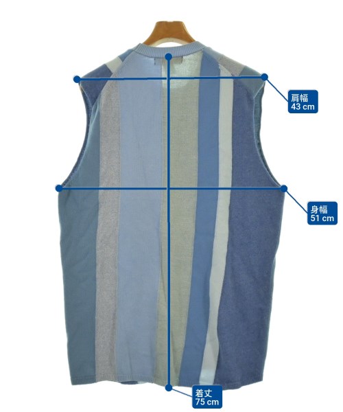 COMME des GARCONS SHIRT（コムデギャルソンシャツ）ベスト 青 サイズ:X(XL位) メンズ/2200620282017