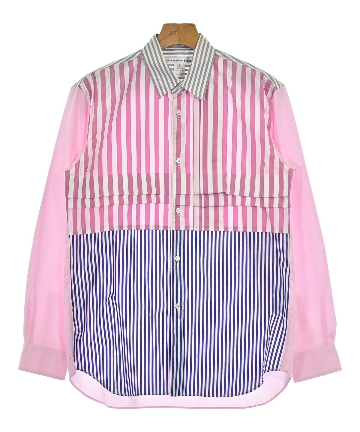 COMME des GARCONS カジュアルシャツ L ピンク 【古着】【中古】【送料無料】 COMME des GARCONS SHIRT（コムデギャルソンシャツ）カジュアルシャツ