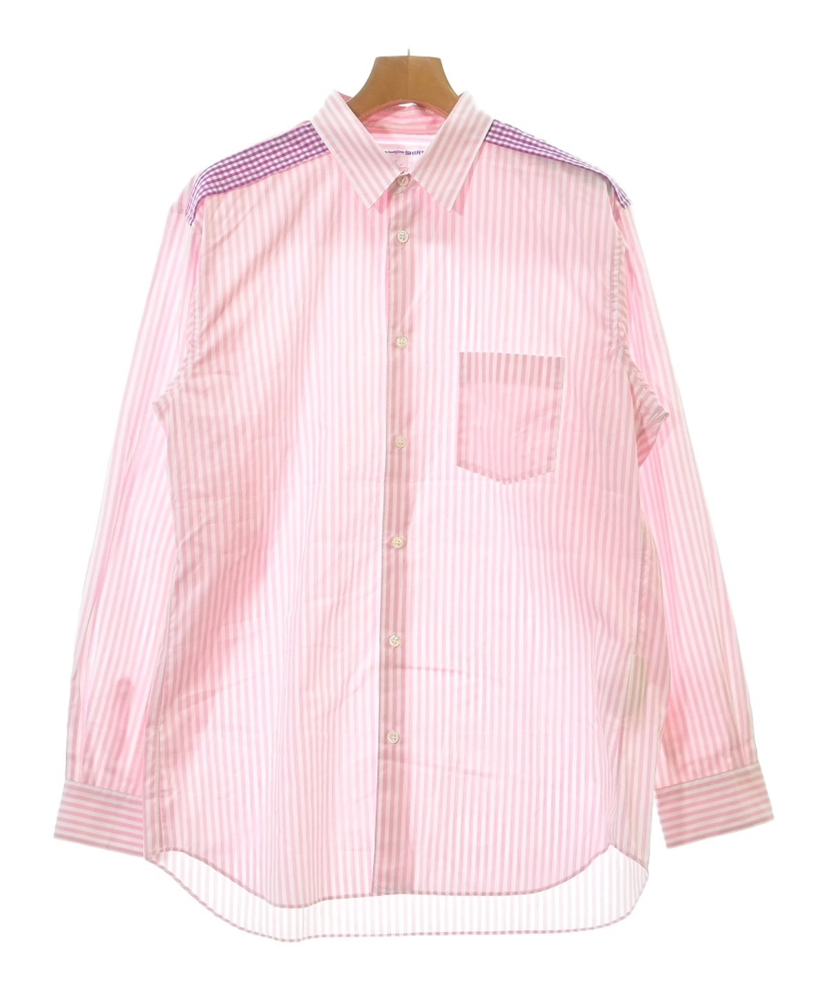 コムデギャルソン コムデギャルソン フリル付きピンクシャツ コムコム コムデギャルソン コムデギャルソン フリル付きピンクシャツ