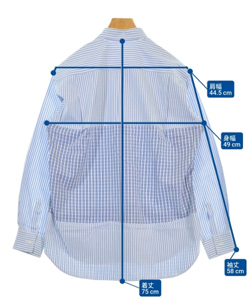 COMME des GARCONS SHIRT（コムデギャルソンシャツ）カジュアルシャツ 青 サイズ:S メンズ/2200675455107