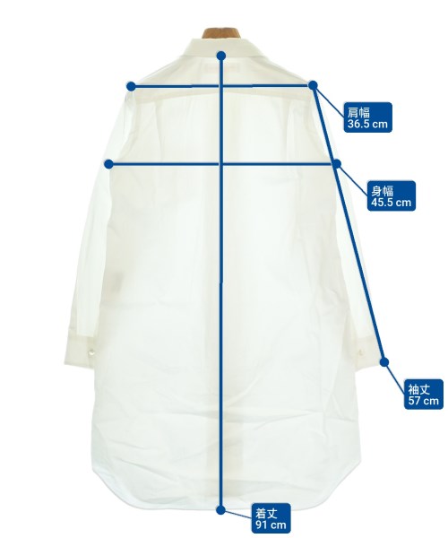 COMME des GARCONS SHIRT（コムデギャルソンシャツ）シャツワンピース 白 サイズ:S レディース/2200670621057