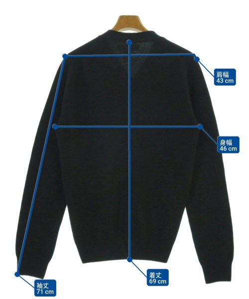 COMME des GARCONS SHIRT（コムデギャルソンシャツ）カーディガン 黒 サイズ:M メンズ/2200693666011