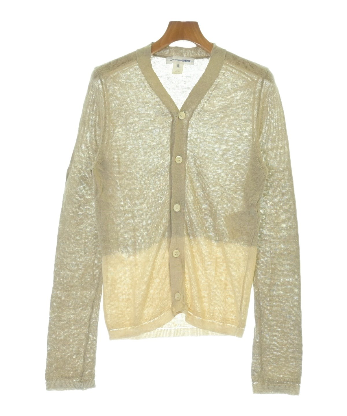 comme des garcons shirt XL 切替カーディガン ベージュ COMME des GARCONS SHIRT（コムデギャルソンシャツ）カーディガン