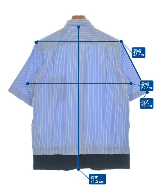 COMME des GARCONS SHIRT（コムデギャルソンシャツ）カジュアルシャツ 青 サイズ:M メンズ/2200657207069
