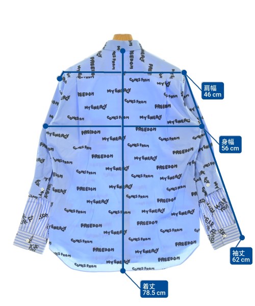 COMME des GARCONS SHIRT（コムデギャルソンシャツ）カジュアルシャツ 青 サイズ:M メンズ/2200659374066