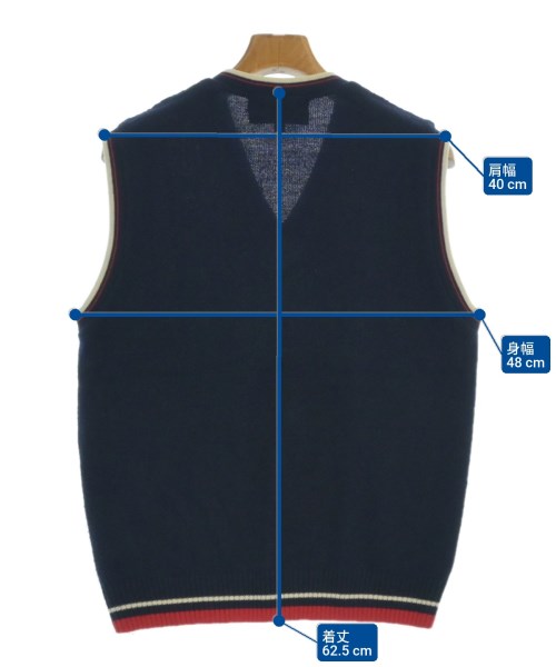 COMME des GARCONS SHIRT（コムデギャルソンシャツ）ベスト 紺 サイズ:M メンズ/2200658334146