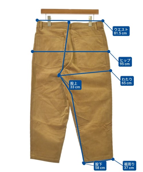 COMME des GARCONS SHIRT（コムデギャルソンシャツ）クロップドパンツ 茶 サイズ:S メンズ/2200662112044