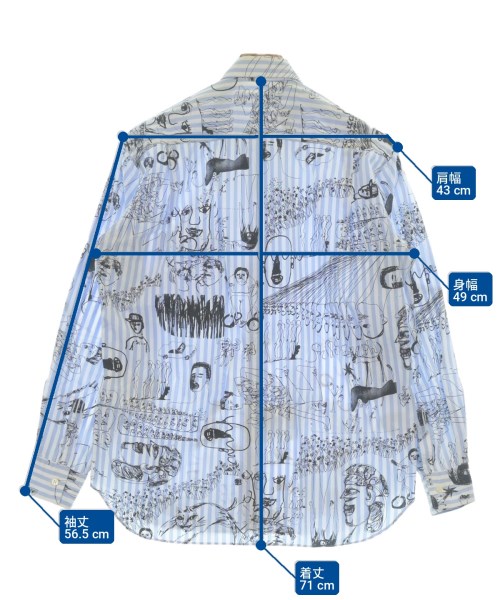 COMME des GARCONS SHIRT（コムデギャルソンシャツ）カジュアルシャツ 青 サイズ:XS メンズ/2200712728058