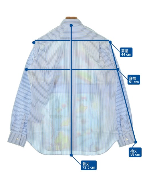 COMME des GARCONS SHIRT（コムデギャルソンシャツ）カジュアルシャツ 青 サイズ:XS メンズ/2200703815095