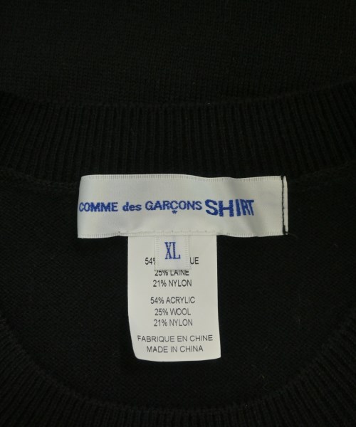 COMME des GARCONS SHIRT（コムデギャルソンシャツ）ニット・セーター 黒 サイズ:XL メンズ/2200665681165