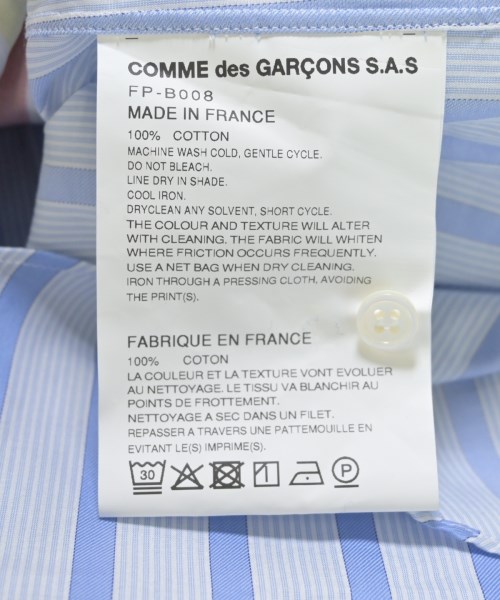COMME des GARCONS SHIRT（コムデギャルソンシャツ）カジュアルシャツ 青 サイズ:L メンズ/2200669705065