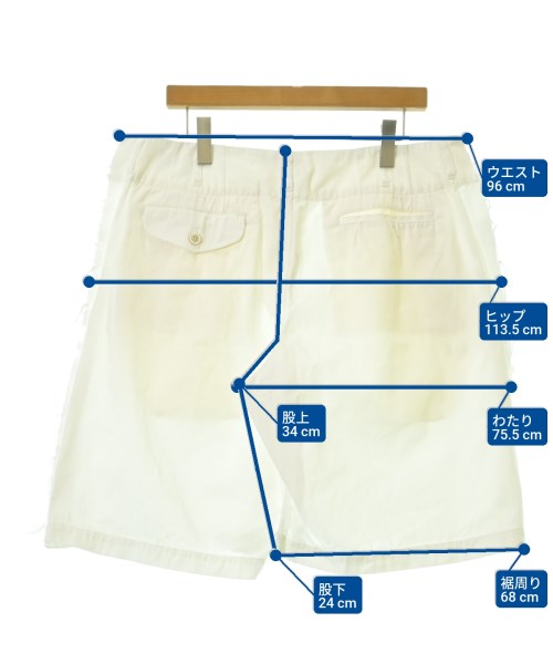 COMME des GARCONS SHIRT（コムデギャルソンシャツ）ショートパンツ 白 サイズ:M メンズ/2200669727074