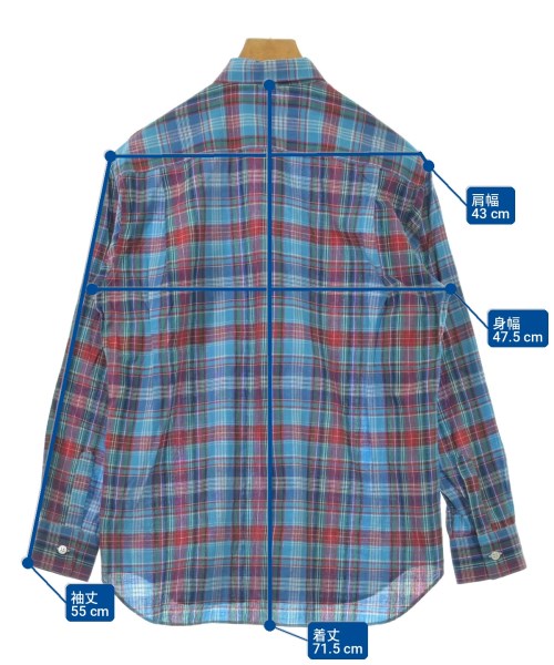 COMME des GARCONS SHIRT（コムデギャルソンシャツ）カジュアルシャツ 青 サイズ:XS メンズ/2200729708128