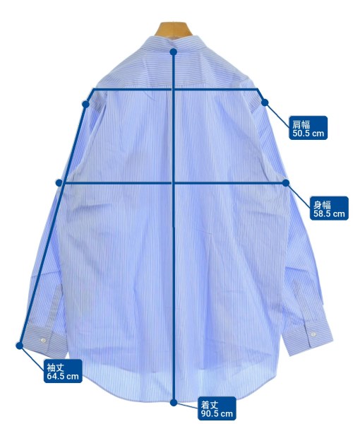 COMME des GARCONS SHIRT（コムデギャルソンシャツ）カジュアルシャツ 青 サイズ:L メンズ/2200731073016