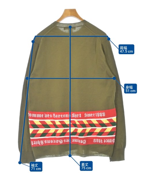 COMME des GARCONS SHIRT（コムデギャルソンシャツ）ニット・セーター カーキ サイズ:XL メンズ/2200731151011