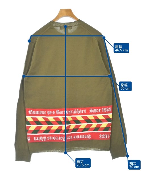 COMME des GARCONS SHIRT（コムデギャルソンシャツ）ニット・セーター カーキ サイズ:L メンズ/2200731151028