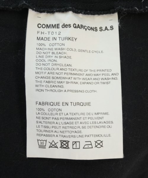 COMME des GARCONS SHIRT（コムデギャルソンシャツ）Tシャツ・カットソー 黒 サイズ:S メンズ/2200721089027