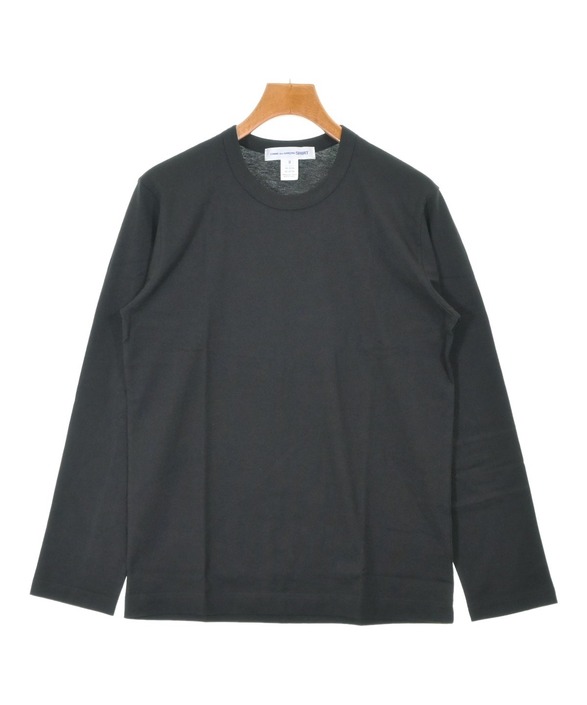 黒　カットソー　長袖 GARÇONS des COMME 最終値下げ ブラック メッセージ長袖Tシャツ-ロンT-黒-1Q-T101 コムデギャルソン トップス