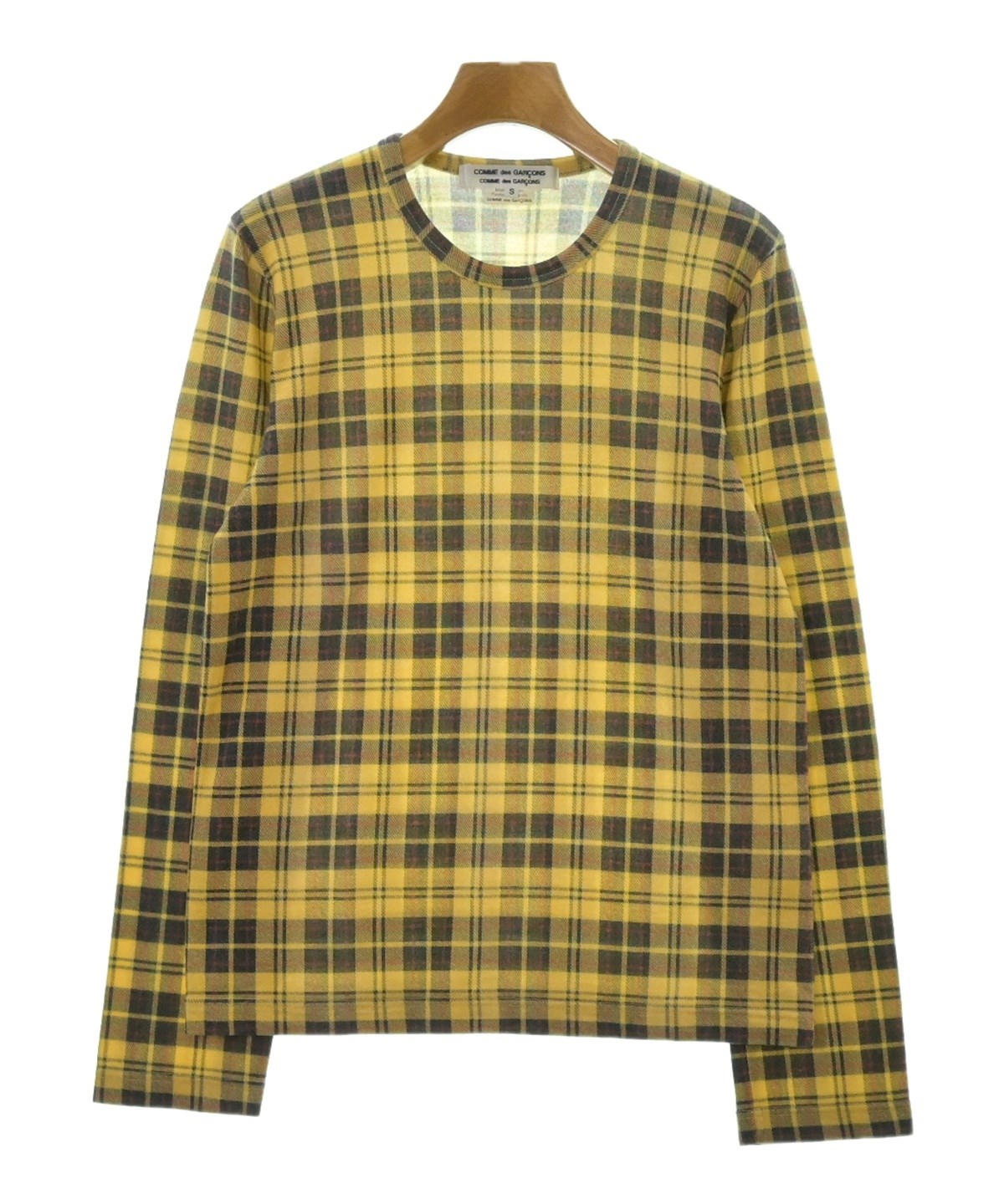 COMME des GARCONS 携え コムデギャルソン 定番プレーンTシャツ (黄色 イエロー) 111319 【中古】