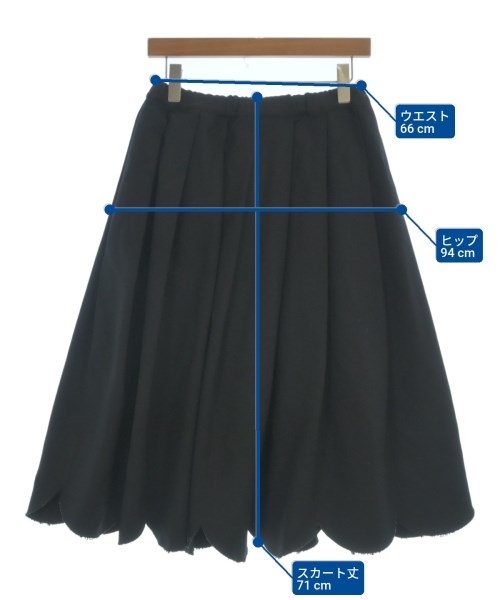 COMME des GARCONS COMME des GARCONS（コムデギャルソンコムデギャルソン）ひざ丈スカート 黒 サイズ:XS レディース/2200623976036