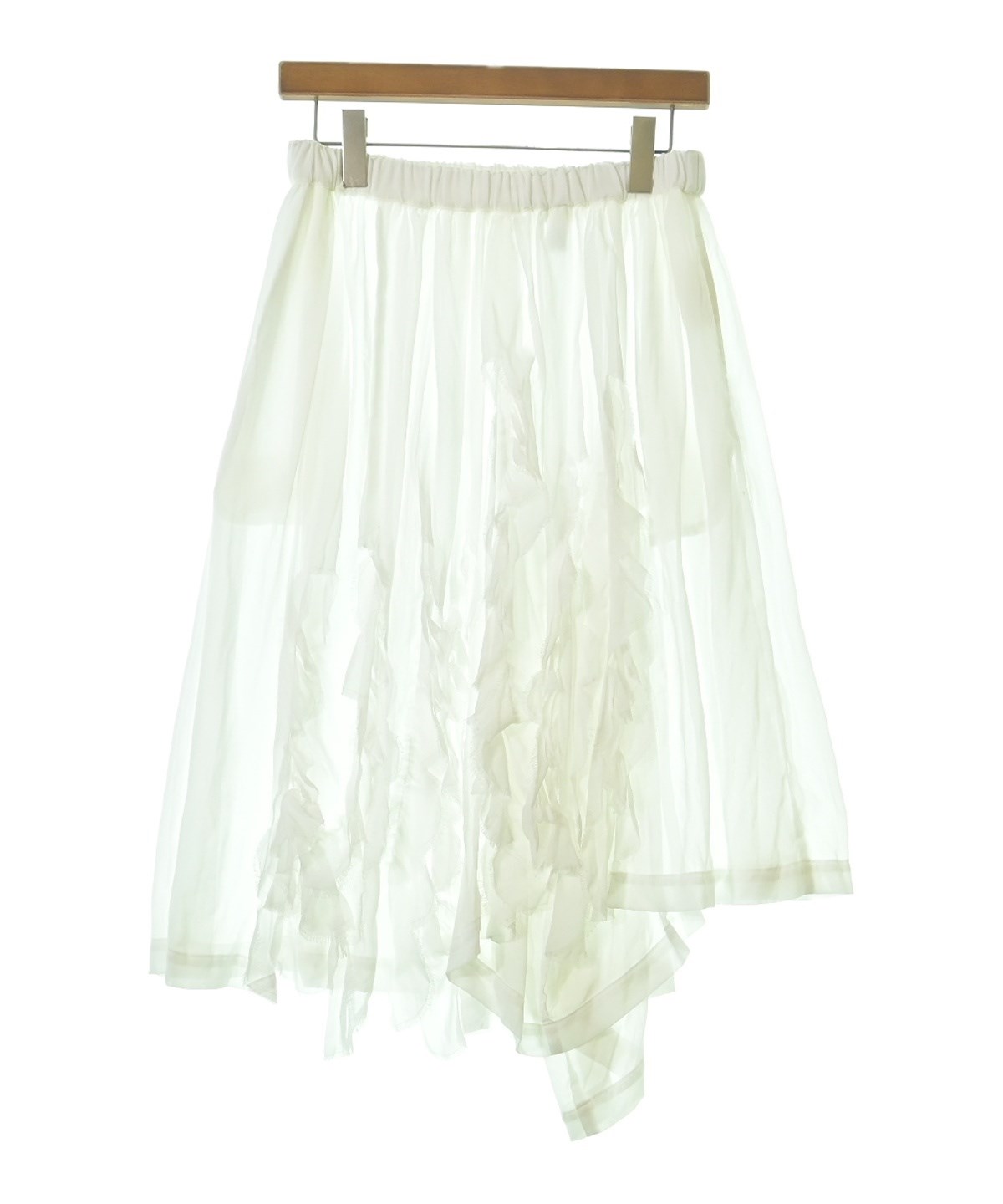 コムデギャルソン ギャザー スカート ホワイト サイズS