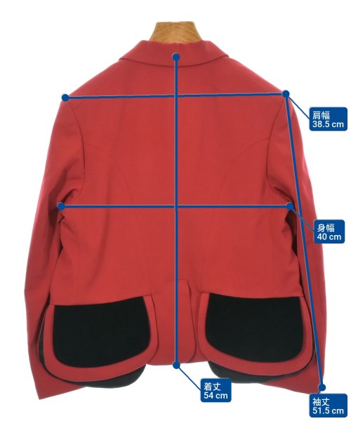 COMME des GARCONS COMME des GARCONS（コムデギャルソンコムデギャルソン）カジュアルジャケット 赤 サイズ:XS レディース/2200632716111