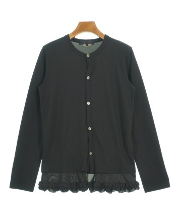 コムデギャルソン 立体バラ模様 コットンカーディガン フリル 黒色 COMME des GARCONS COMME des GARCONS(コムデギャルソン