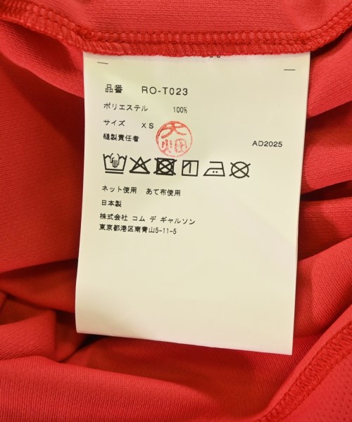 COMME des GARCONS COMME des GARCONS（コムデギャルソンコムデギャルソン）Tシャツ・カットソー 赤 サイズ:XS レディース/2200672518034
