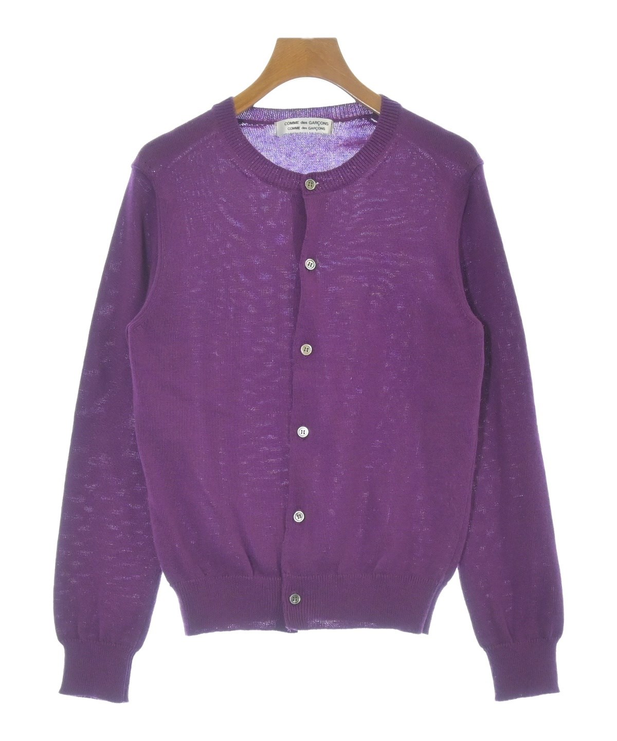 tricot COMME des GARCONS カーディガン M 紫 【古着】【中古】【送料無料】 COMME des GARCONS - COMME des GARCONS コムデギャルソン