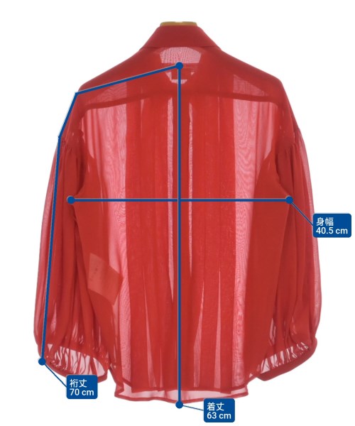 COMME des GARCONS COMME des GARCONS（コムデギャルソンコムデギャルソン）ブラウス 赤 サイズ:XS レディース/2200696133046