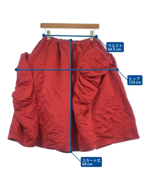 COMME des GARCONS COMME des GARCONS（コムデギャルソンコムデギャルソン）ひざ丈スカート 赤 サイズ:XS レディース/2200694803057