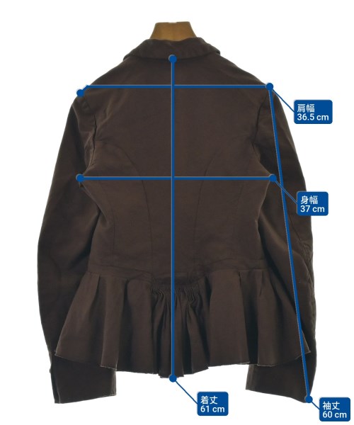 COMME des GARCONS COMME des GARCONS（コムデギャルソンコムデギャルソン）カジュアルジャケット 茶 サイズ:S レディース/2200698050037