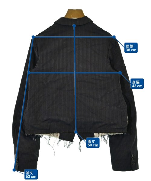 COMME des GARCONS COMME des GARCONS（コムデギャルソンコムデギャルソン）カジュアルジャケット 紺 サイズ:S レディース/2200701331153