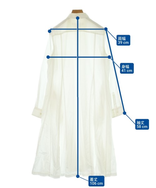 COMME des GARCONS COMME des GARCONS（コムデギャルソンコムデギャルソン）シャツワンピース 白 サイズ:S レディース/2200659455062