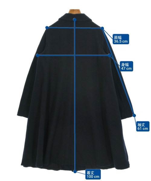 COMME des GARCONS COMME des GARCONS（コムデギャルソンコムデギャルソン）ステンカラーコート 紺 サイズ:S レディース/2200659213013