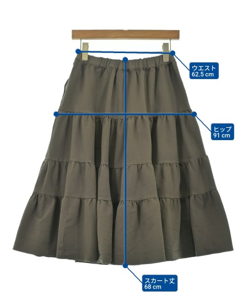 COMME des GARCONS COMME des GARCONS（コムデギャルソンコムデギャルソン）ひざ丈スカート カーキ サイズ:XS レディース/2200661778067