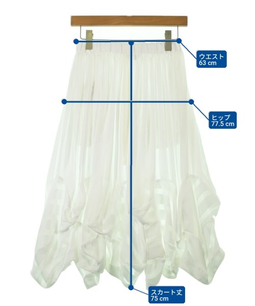 COMME des GARCONS COMME des GARCONS（コムデギャルソンコムデギャルソン）ひざ丈スカート 白 サイズ:XS レディース/2200711175037