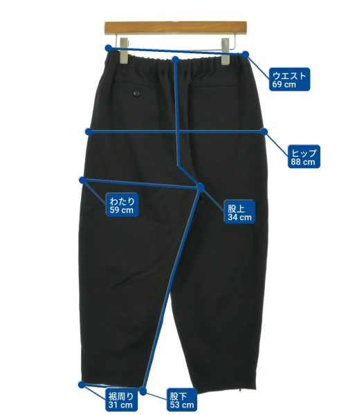 COMME des GARCONS COMME des GARCONS（コムデギャルソンコムデギャルソン）クロップドパンツ 黒 サイズ:S レディース/2200713624076