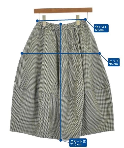 COMME des GARCONS COMME des GARCONS（コムデギャルソンコムデギャルソン）ひざ丈スカート 白 サイズ:XS レディース/2200702908057