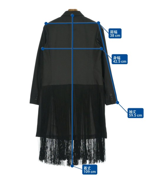 COMME des GARCONS COMME des GARCONS（コムデギャルソンコムデギャルソン）チェスターコート 黒 サイズ:S レディース/2200709819028