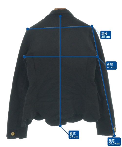 robe de chambre（ローブドシャンブル）カジュアルジャケット 黒 サイズ:M レディース/2200665968037