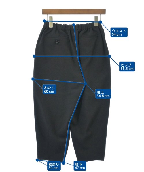 COMME des GARCONS COMME des GARCONS（コムデギャルソンコムデギャルソン）クロップドパンツ 黒 サイズ:XS レディース/2200667575127