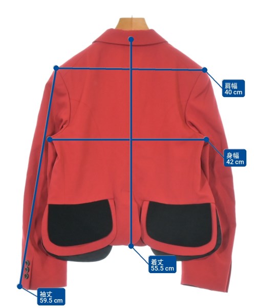 COMME des GARCONS COMME des GARCONS（コムデギャルソンコムデギャルソン）カジュアルジャケット 赤 サイズ:S レディース/2200728723092