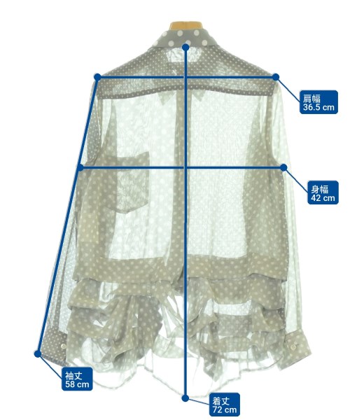 COMME des GARCONS COMME des GARCONS（コムデギャルソンコムデギャルソン）カジュアルシャツ グレー サイズ:XS レディース/2200723716099