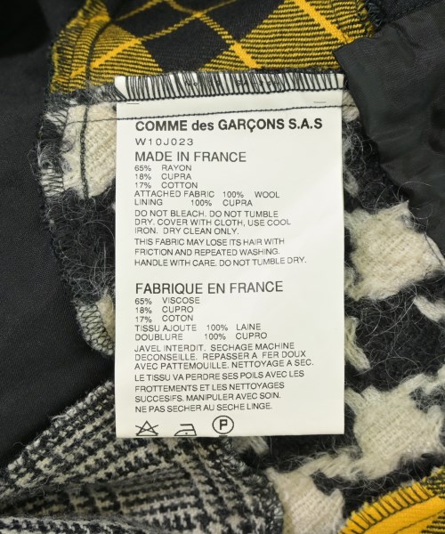 COMME des GARCONS COMME des GARCONS（コムデギャルソンコムデギャルソン）ジャケット 黒 サイズ:SS レディース/2200725720070