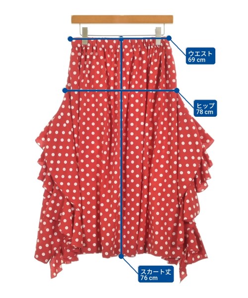 COMME des GARCONS COMME des GARCONS（コムデギャルソンコムデギャルソン）ロング・マキシ丈スカート 赤 サイズ:S レディース/2200717412082