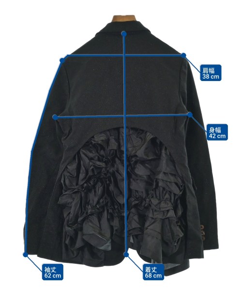 COMME des GARCONS COMME des GARCONS（コムデギャルソンコムデギャルソン）テーラードジャケット 黒 サイズ:S レディース/2200723007036