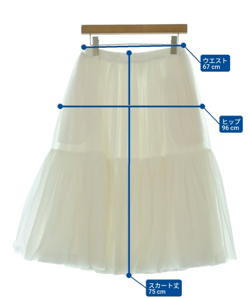 COMME des GARCONS COMME des GARCONS（コムデギャルソンコムデギャルソン）ひざ丈スカート 白 サイズ:S レディース/2200723072096