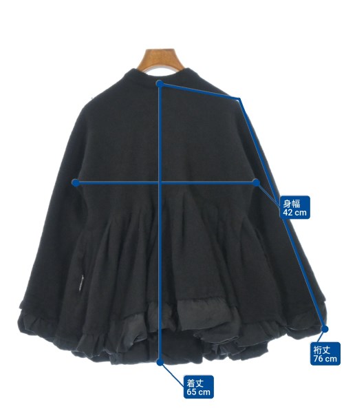 COMME des GARCONS COMME des GARCONS（コムデギャルソンコムデギャルソン）ノーカラージャケット 黒 サイズ:XS レディース/2200683040012