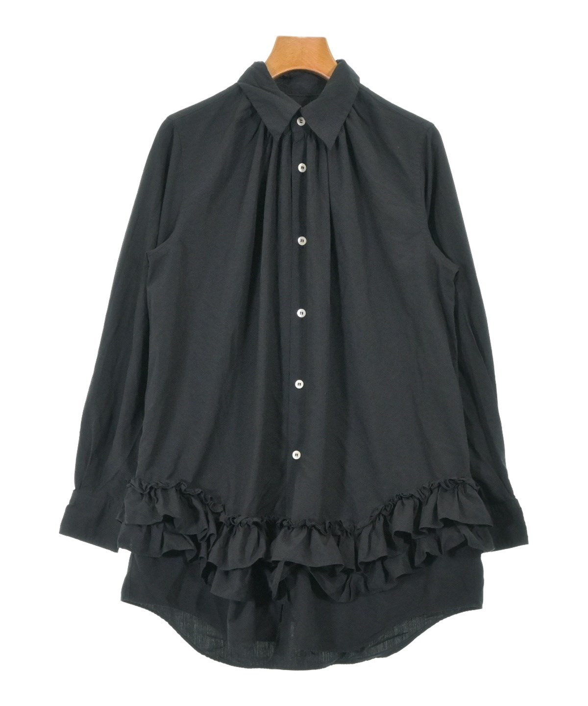 ブラックコムデギャルソン　ファスナーブラウス　XL ポリ縮　エステル COMME des GARCONS COMME des GARCONS（コムデギャルソン